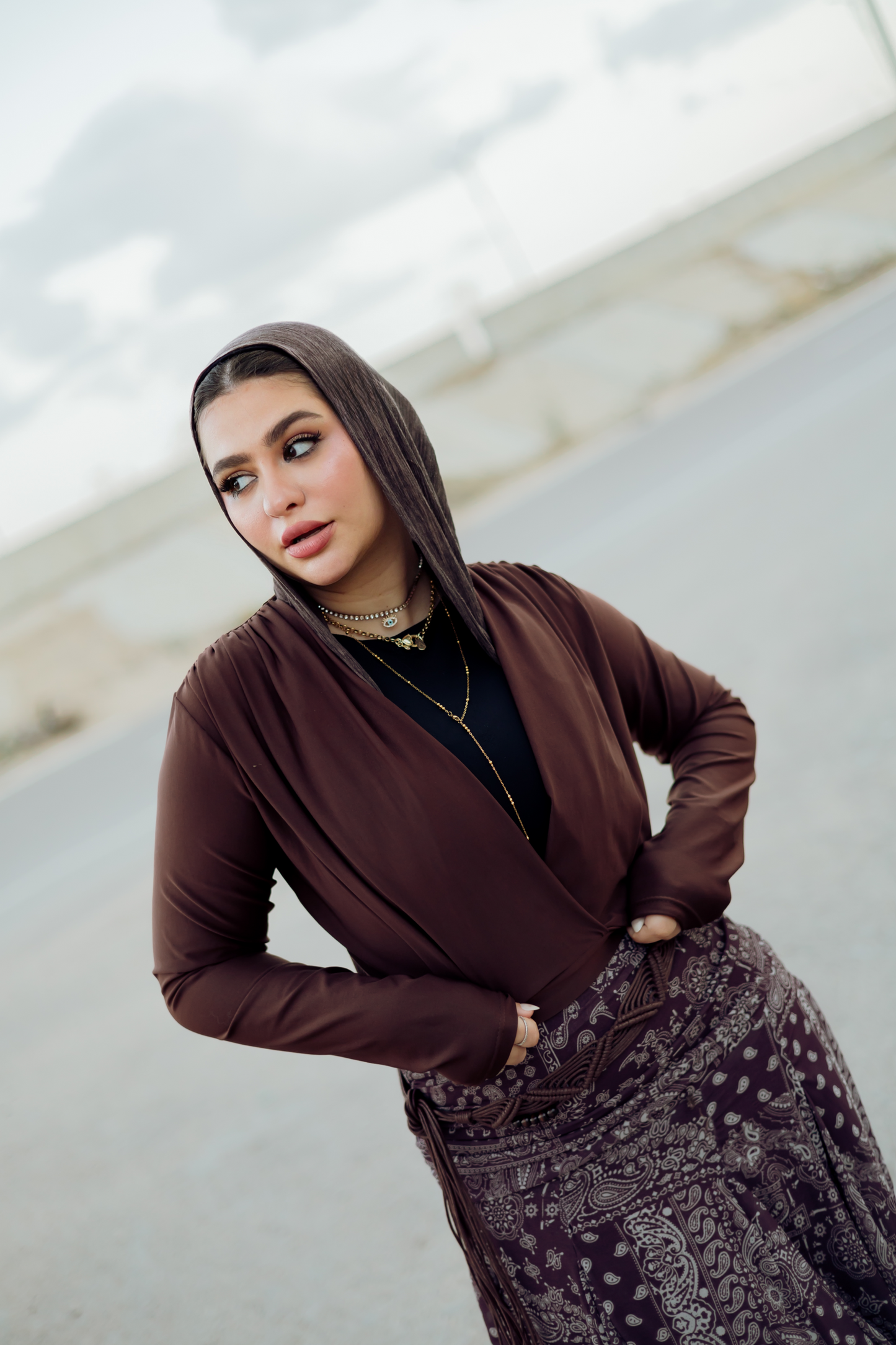 Draped Basic top