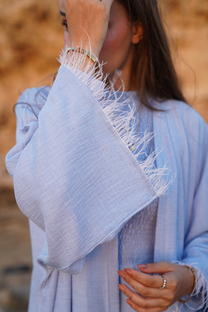 dress with cardigan